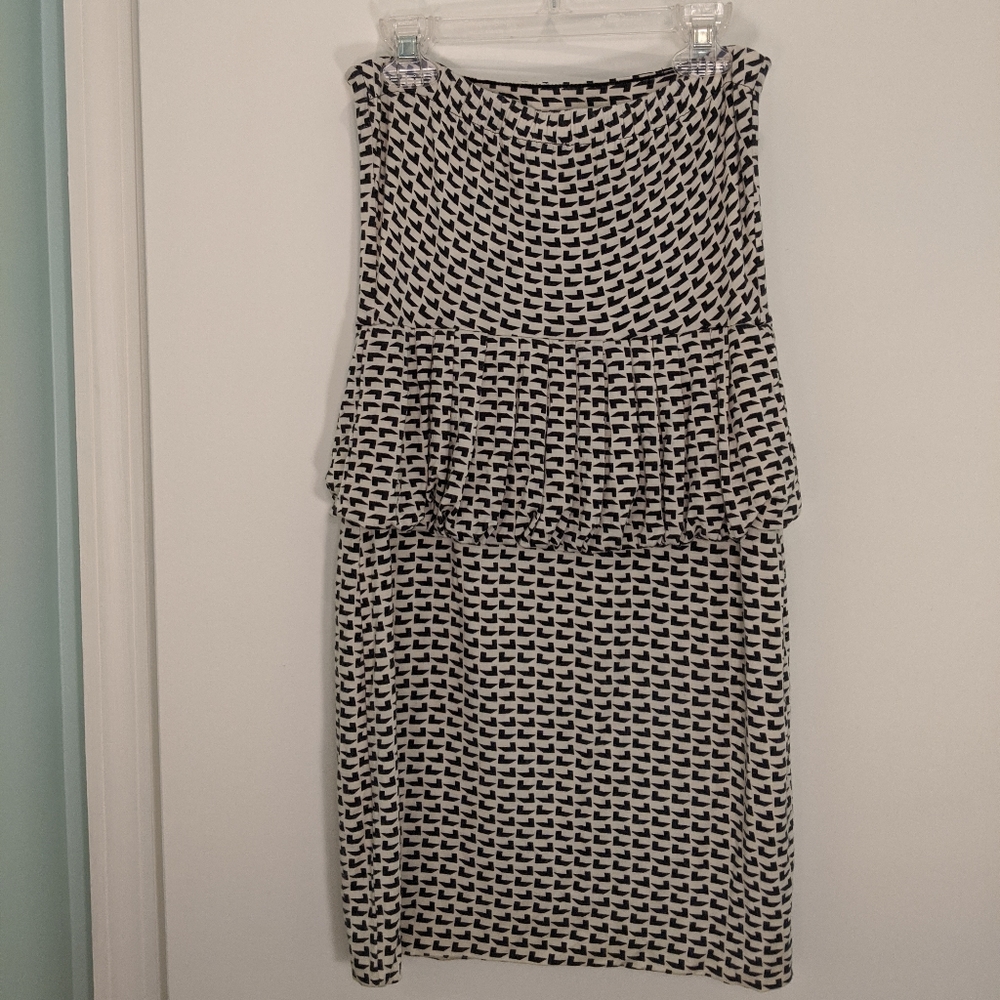 Rachel Pally Strapless Printed Peplum Waist Dress - Picture 3 of 5